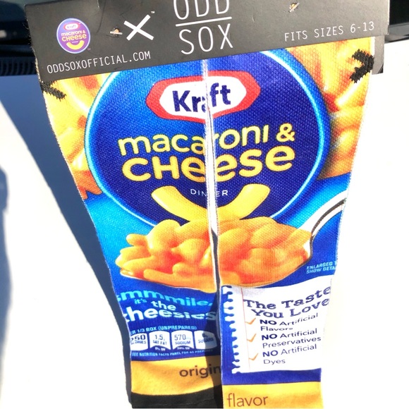 NWT Odd Sox Macaroni And Cheese Socks Adult Size 6-13 - Picture 7 of 9